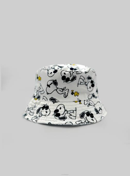 Heren Alcott wit cappello pescatore stampa snoopy accessoires PT24409