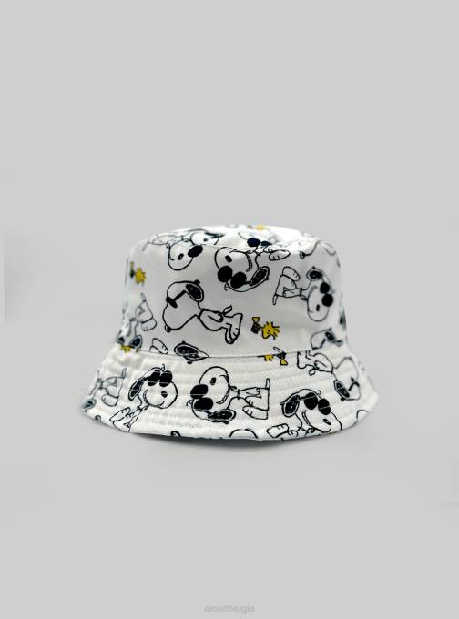 Heren Alcott wit cappello pescatore stampa snoopy accessoires PT24409