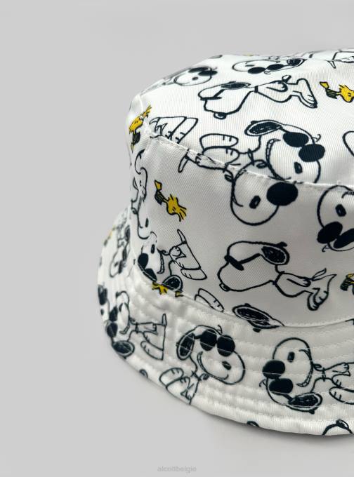 Heren Alcott wit cappello pescatore stampa snoopy accessoires PT24409