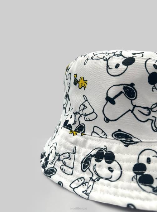 Heren Alcott wit cappello pescatore stampa snoopy accessoires PT24409