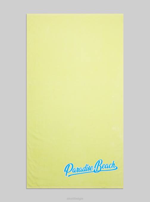 Heren Alcott fpk1 donkerroze fluo katoenen strandlaken met print accessoires PT24464