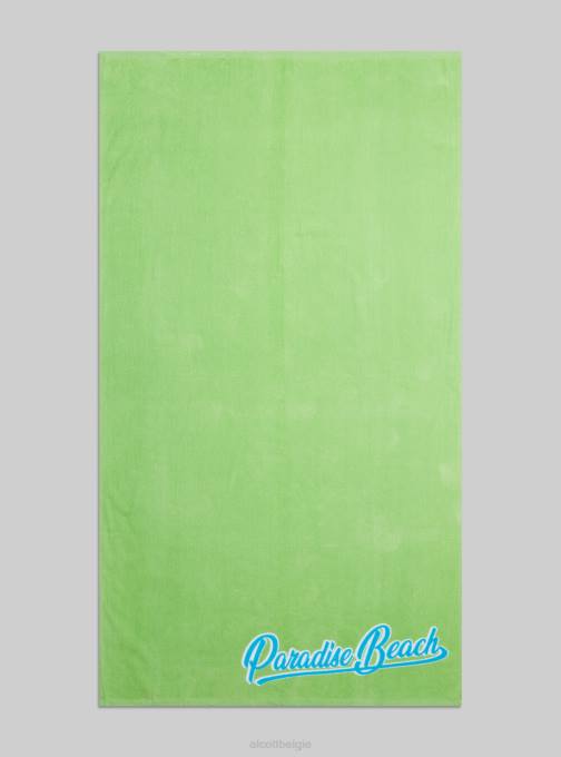 Heren Alcott fpk1 donkerroze fluo katoenen strandlaken met print accessoires PT24505