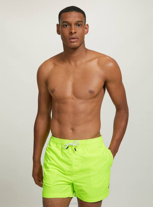 Heren Alcott fgn3 fluo lichtgroen zwemkostuum met borduursel en achterzak kleding PT24724