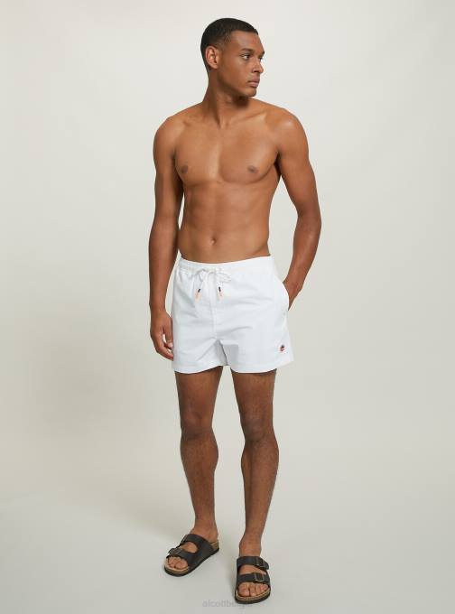 Heren Alcott fgn3 fluo lichtgroen zwemkostuum met borduursel en achterzak kleding PT24836