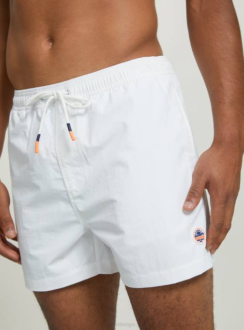 Heren Alcott fgn3 fluo lichtgroen zwemkostuum met borduursel en achterzak kleding PT24836