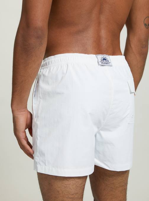 Heren Alcott fgn3 fluo lichtgroen zwemkostuum met borduursel en achterzak kleding PT24836