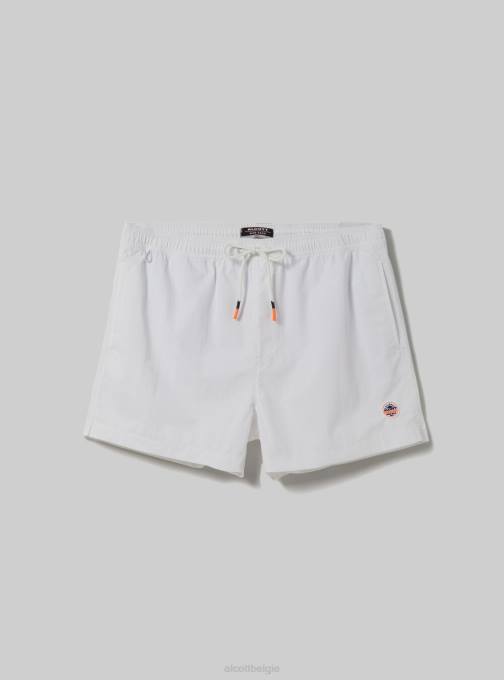 Heren Alcott fgn3 fluo lichtgroen zwemkostuum met borduursel en achterzak kleding PT24836