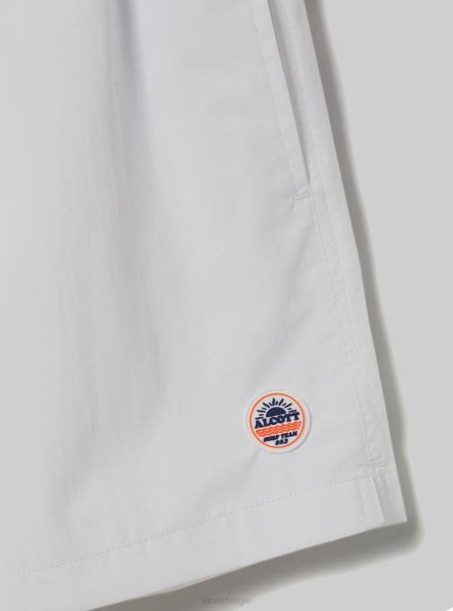 Heren Alcott fgn3 fluo lichtgroen zwemkostuum met borduursel en achterzak kleding PT24836