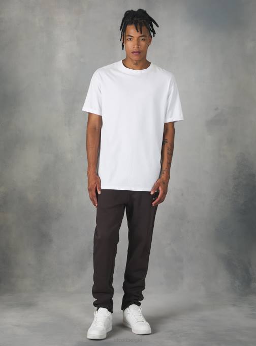 Heren Alcott bg1 beige donker joggingbroek met team 053 print kleding PT241164