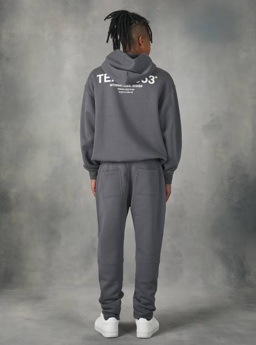 Heren Alcott bg1 beige donker joggingbroek met team 053 print kleding PT24711