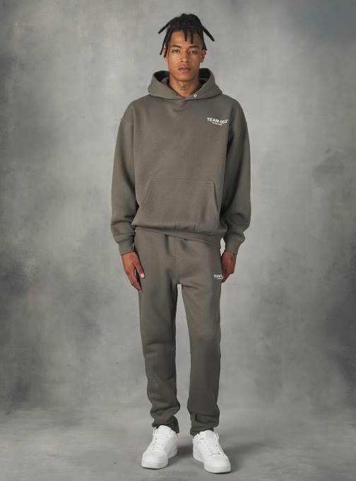 Heren Alcott bg1 beige donker joggingbroek met team 053 print kleding PT24769