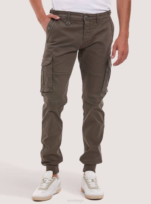 Heren Alcott bg3 beige licht katoenen cargobroek met elastische band kleding PT24733