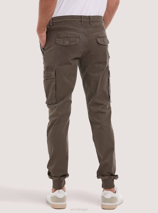 Heren Alcott bg3 beige licht katoenen cargobroek met elastische band kleding PT24733