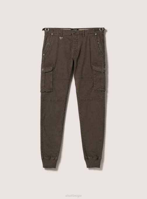 Heren Alcott bg3 beige licht katoenen cargobroek met elastische band kleding PT24733