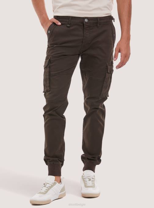 Heren Alcott bg3 beige licht katoenen cargobroek met elastische band kleding PT24803