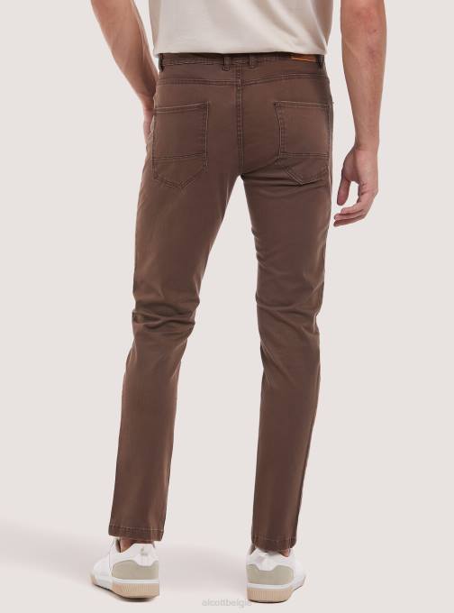 Heren Alcott bk1 zwart Skinny-fit broek van gerecycled katoen kleding PT241081
