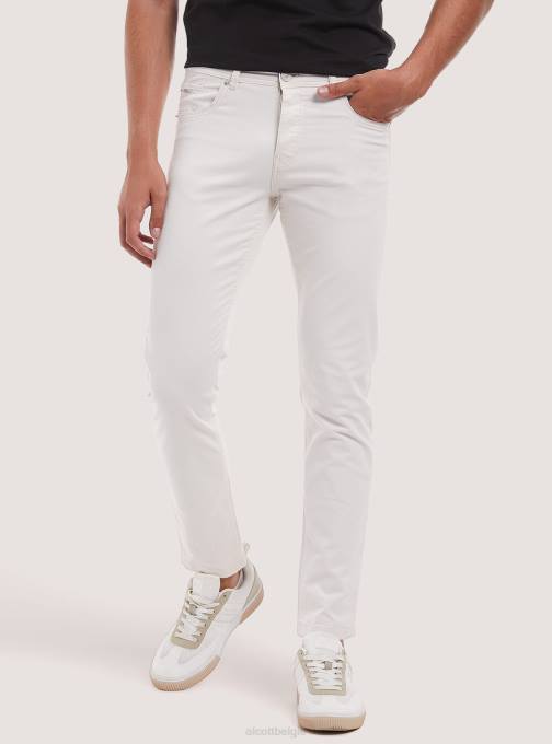 Heren Alcott bk1 zwart Skinny-fit broek van gerecycled katoen kleding PT241166