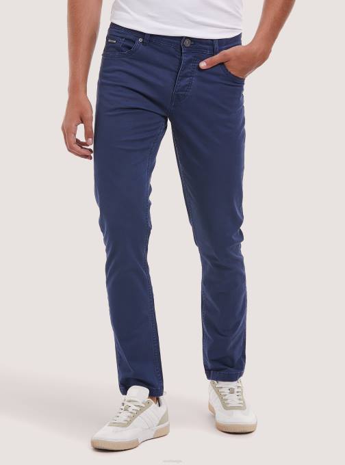 Heren Alcott bk1 zwart Skinny-fit broek van gerecycled katoen kleding PT241203