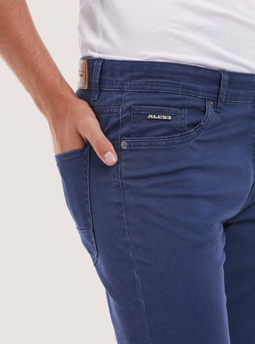 Heren Alcott bk1 zwart Skinny-fit broek van gerecycled katoen kleding PT241203