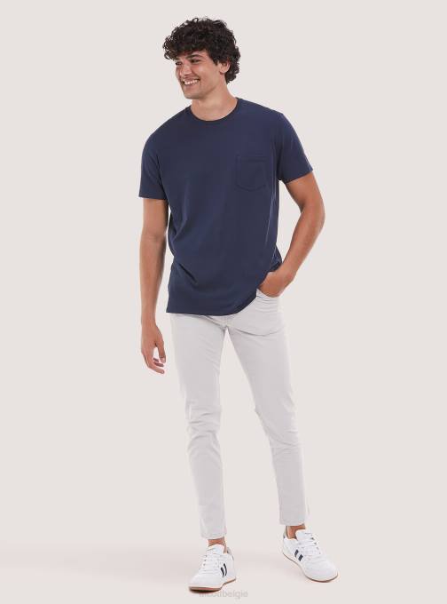 Heren Alcott bk1 zwart Skinny-fit broek van gerecycled katoen kleding PT24983