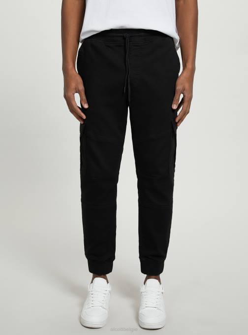 Heren Alcott bk1 zwart joggingbroek met grote zakken kleding PT24671