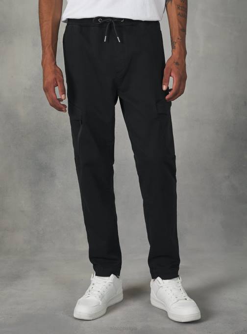 Heren Alcott bk1 zwart joggingbroek met grote zakken kleding PT24886