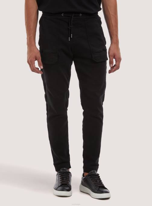 Heren Alcott bk1 zwart katoenen joggingbroek met grote zakken kleding PT241107