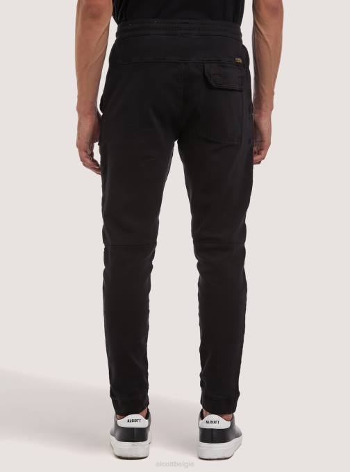 Heren Alcott bk1 zwart katoenen joggingbroek met grote zakken kleding PT241107