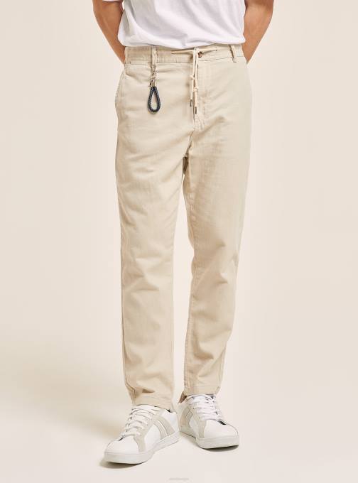 Heren Alcott c017 wit Linnenmix veterbroek kleding PT241071