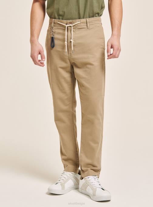 Heren Alcott c017 wit Linnenmix veterbroek kleding PT241072