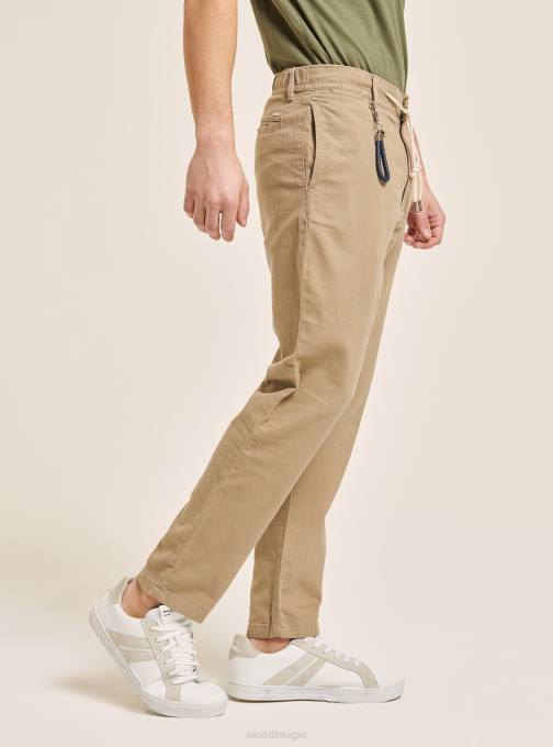 Heren Alcott c017 wit Linnenmix veterbroek kleding PT241072