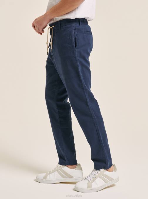 Heren Alcott c017 wit Linnenmix veterbroek kleding PT24605