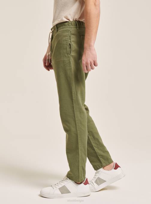 Heren Alcott c017 wit Linnenmix veterbroek kleding PT24974