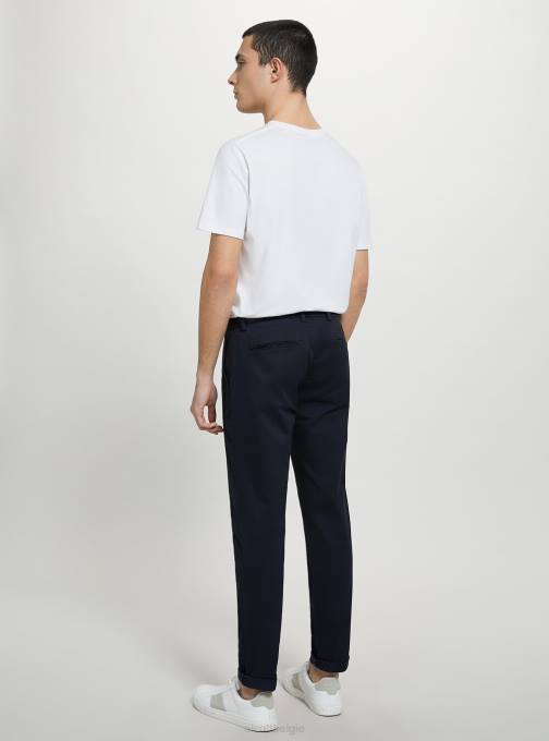 Heren Alcott c2201 blauw chino van stretchkatoenen twill kleding PT241169