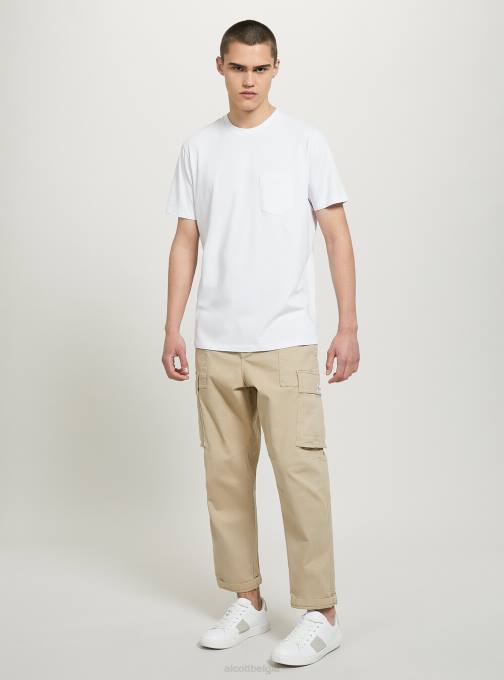 Heren Alcott gy2 grijs middel pantaloni cargo in twill-stretch kleding PT24697