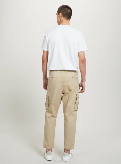 Heren Alcott gy2 grijs middel pantaloni cargo in twill-stretch kleding PT24697