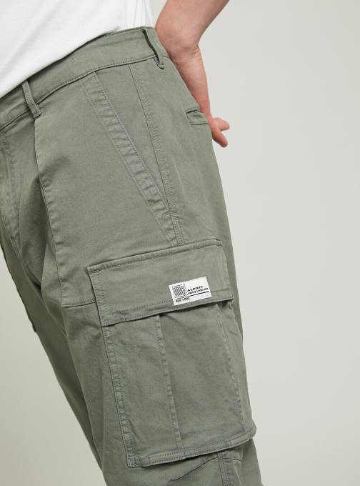Heren Alcott gy2 grijs middel pantaloni cargo in twill-stretch kleding PT24919