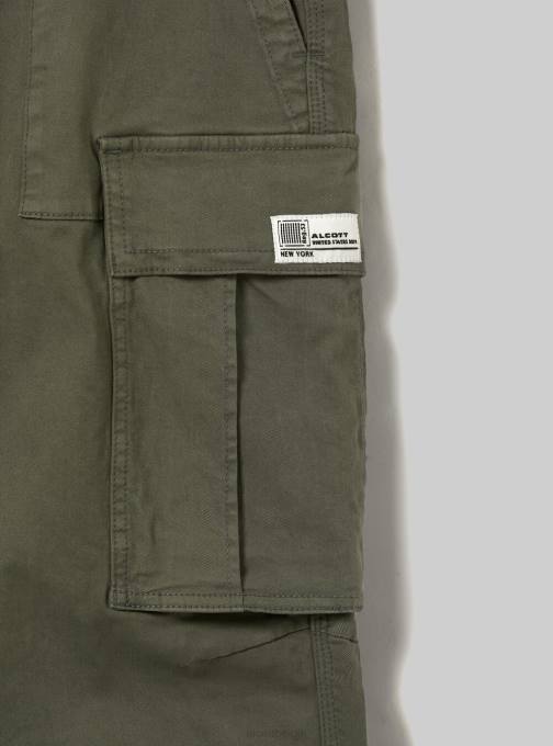 Heren Alcott gy2 grijs middel pantaloni cargo in twill-stretch kleding PT24919