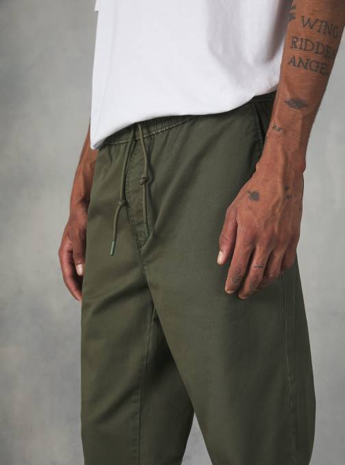 Heren Alcott ky2 kaky medium katoenen joggingbroek met elastische band en trekkoord kleding PT24997