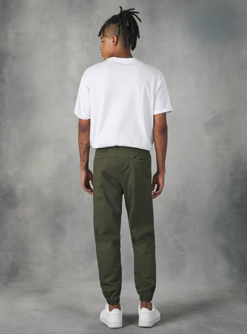 Heren Alcott ky2 kaky medium katoenen joggingbroek met elastische band en trekkoord kleding PT24997