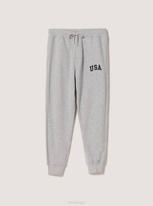 Heren Alcott lichtgrijs gemêleerd zachte joggingbroek kleding PT24871