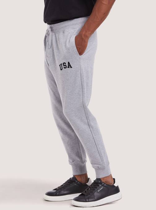 Heren Alcott lichtgrijs gemêleerd zachte joggingbroek kleding PT24871