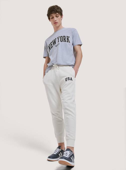 Heren Alcott lichtgrijs gemêleerd zachte joggingbroek kleding PT24872