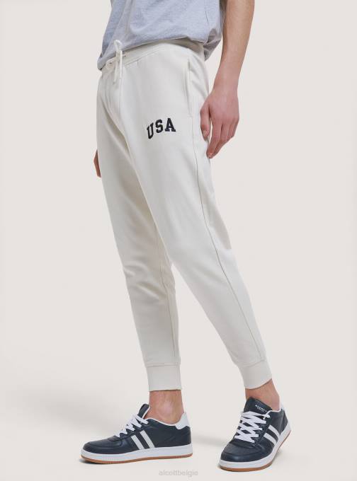 Heren Alcott lichtgrijs gemêleerd zachte joggingbroek kleding PT24872