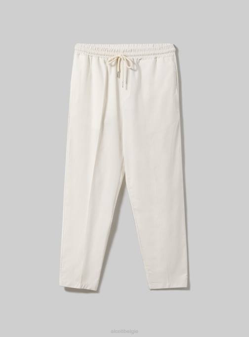 Heren Alcott wh1 gebroken wit pantaloni jogger misto lino kleding PT241048