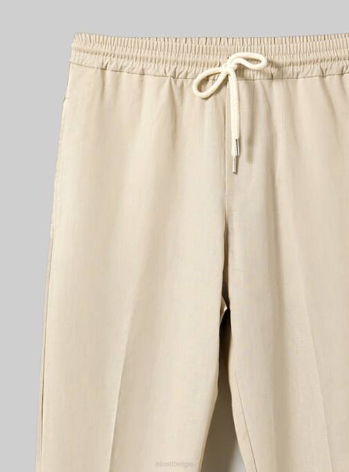 Heren Alcott wh1 gebroken wit pantaloni jogger misto lino kleding PT24899