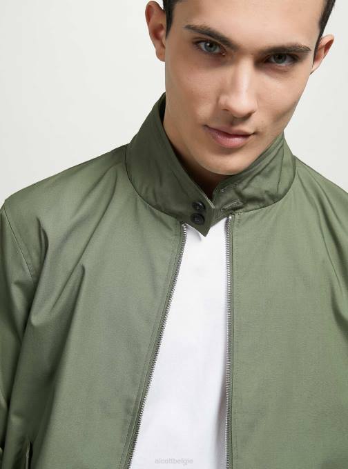 Heren Alcott bg1 beige donker bomberjack van katoenmix kleding PT241201