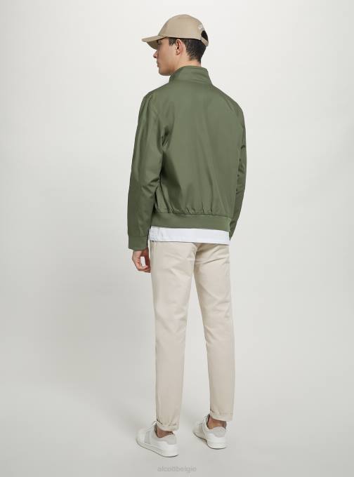 Heren Alcott bg1 beige donker bomberjack van katoenmix kleding PT241201