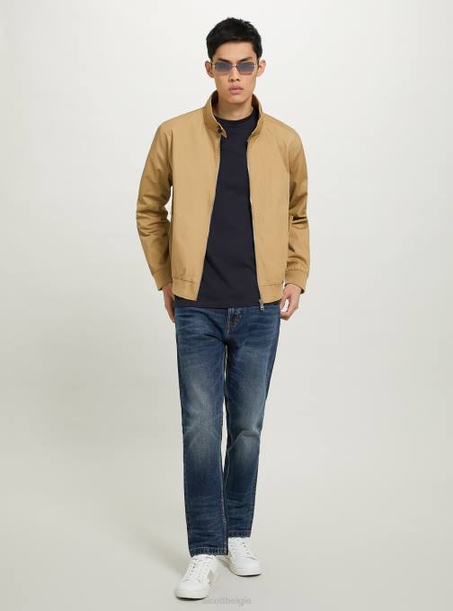 Heren Alcott bg1 beige donker bomberjack van katoenmix kleding PT24691
