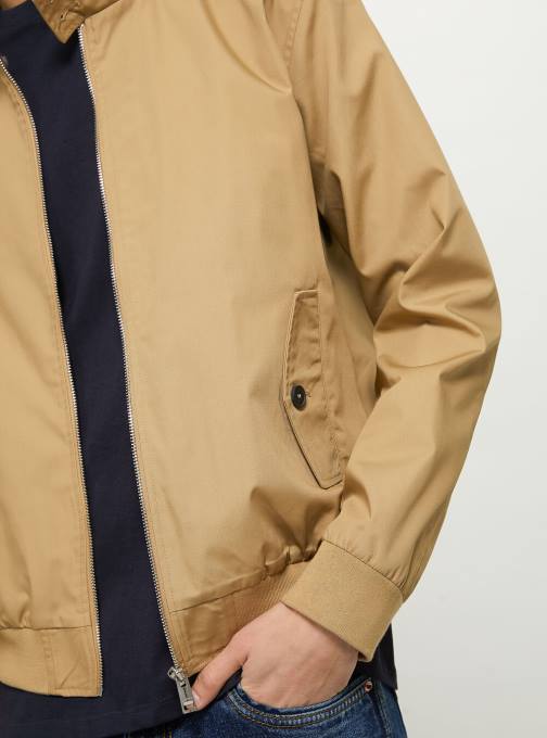 Heren Alcott bg1 beige donker bomberjack van katoenmix kleding PT24691